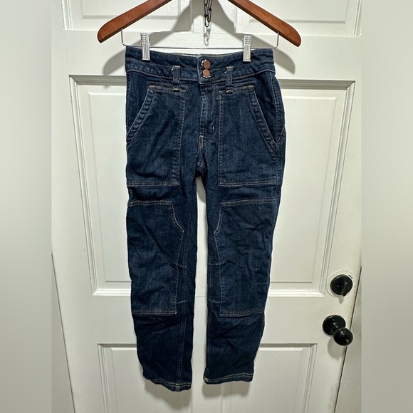 Anthropologie Pilcro The Wanderer Relaxed Fit Mid Rise Blue Denim Jeans Size 24 - Picture 4 of 5